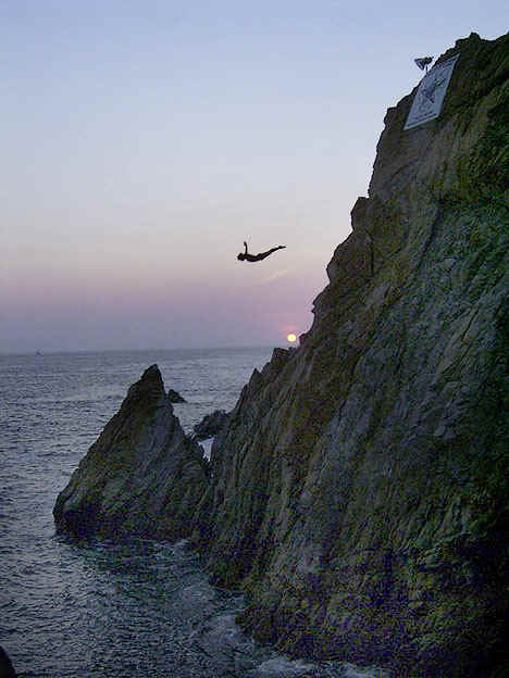 Acapulco, skokan v akci.