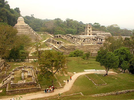 Palenque, ruiny.