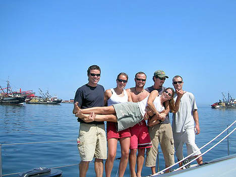 Bjarni, Meike, Já, Werner, Liam a Sally (ležící)