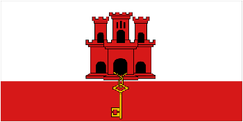 Vlajka Gibraltaru.