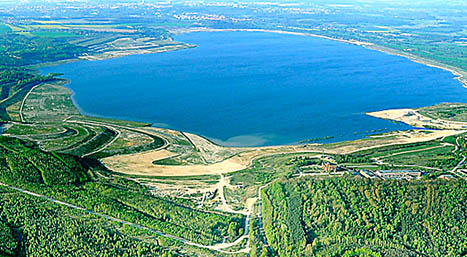 Nová vodní plocha Berzdorfer See