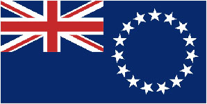 Znak a vlajka Cookových ostrovů