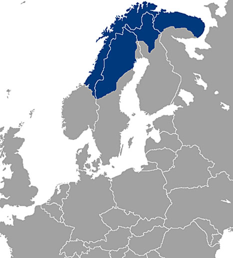 Laponsko - mapa