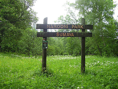 Vstup do Národního parku Šumava