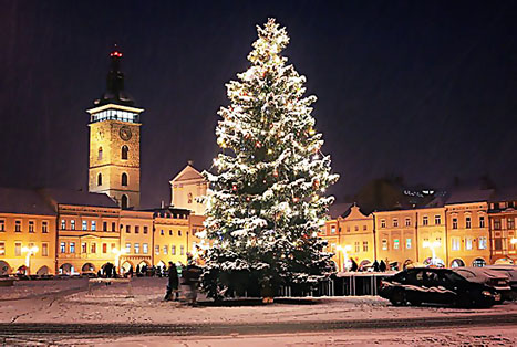 Vánoční strom z roku 2010 v Českých Budějovicích