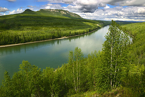 Řeka Liard na Alaska Highway