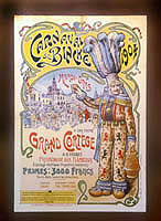 Starý plakát z muzea karnevalů